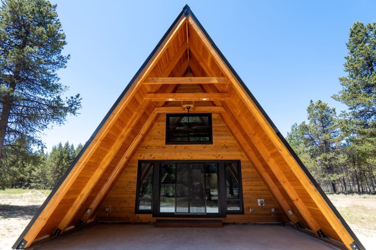 Custom new-construction home exterior in Central Oregon